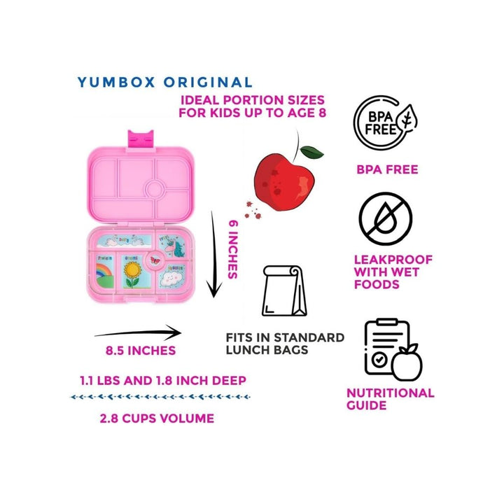 Yumbox Original Bento Lunch Box - Power Pink--Hello-Charlie