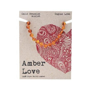 Amber Love Baltic Amber Teething Bracelet/Anklet - Cognac Love--Hello-Charlie
