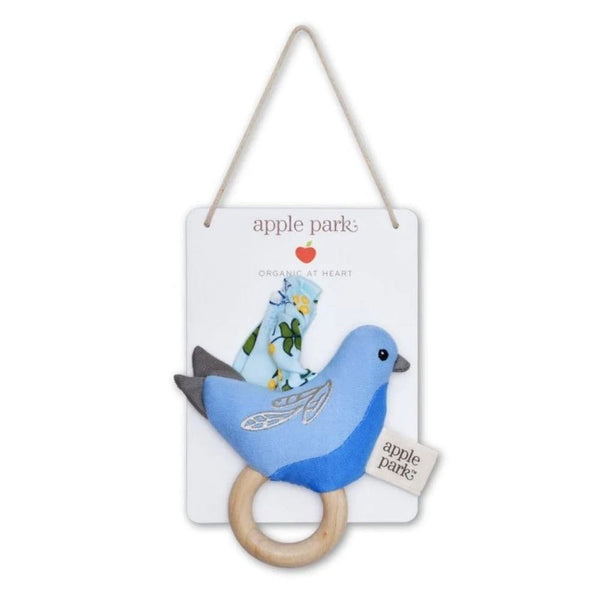 Apple Park Rattling Stroller Toys - Enchanted Leaves Blue--Hello-Charlie
