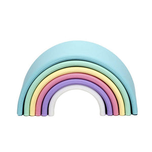Dëna Toys Silicone Rainbow Stacking Toy - Pastel 6--Hello-Charlie