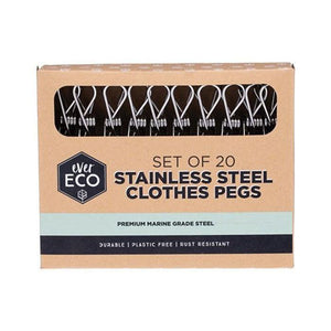Ever Eco Stainless Steel Clothes Pegs Marine Grade - Pack of 20--Hello-Charlie