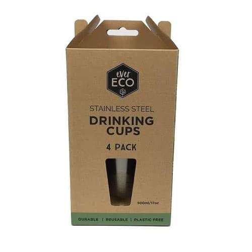 Ever Eco Stainless Steel Drinking Cups - 4 pack--Hello-Charlie