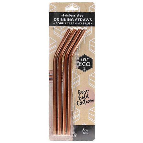 Ever Eco Stainless Steel Straw - Bent Rose-Four Pack-Hello-Charlie