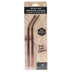 Ever Eco Stainless Steel Straw - Bent Rose-Twin Pack-Hello-Charlie