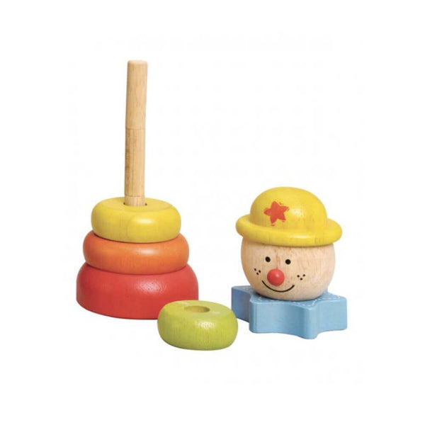 Everearth Stacking Clown - Yellow Hat--Hello-Charlie
