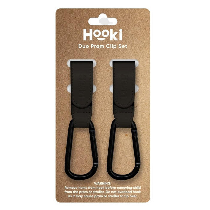 Hooki Duo Pram Clip Hook - Black--Hello-Charlie