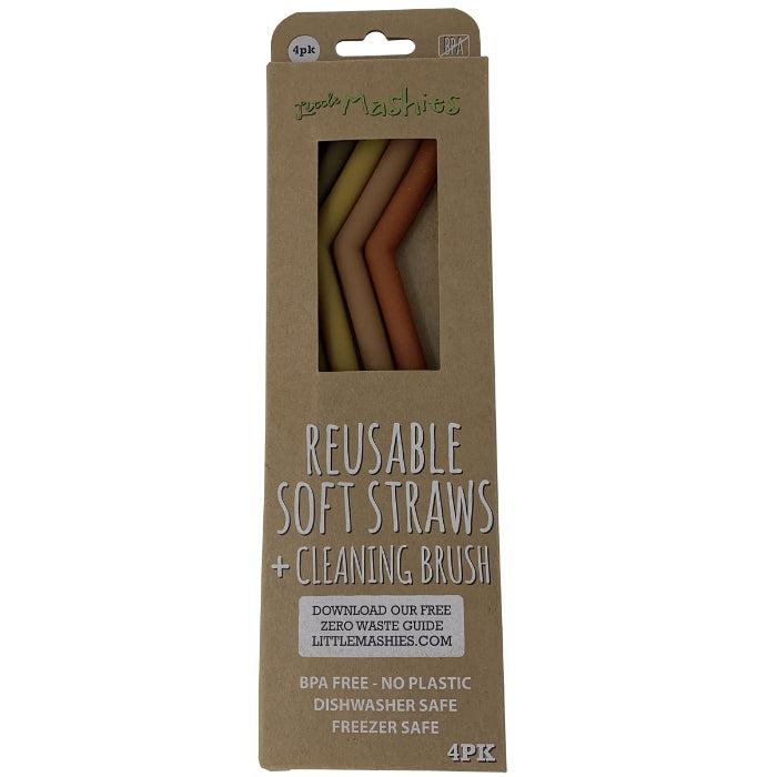 Ello 4pk Stainless Straws with Silicone Tips