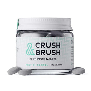 Nelson Naturals Crush & Brush Toothpaste Tablets - Mint Charcoal--Hello-Charlie