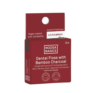 Noosa Basics Dental Floss with Activated Charcoal - Cinnamon--Hello-Charlie