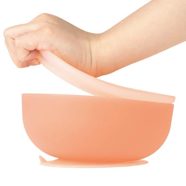 Olababy Silicone Suction Bowl with Lid - Lemon--Hello-Charlie