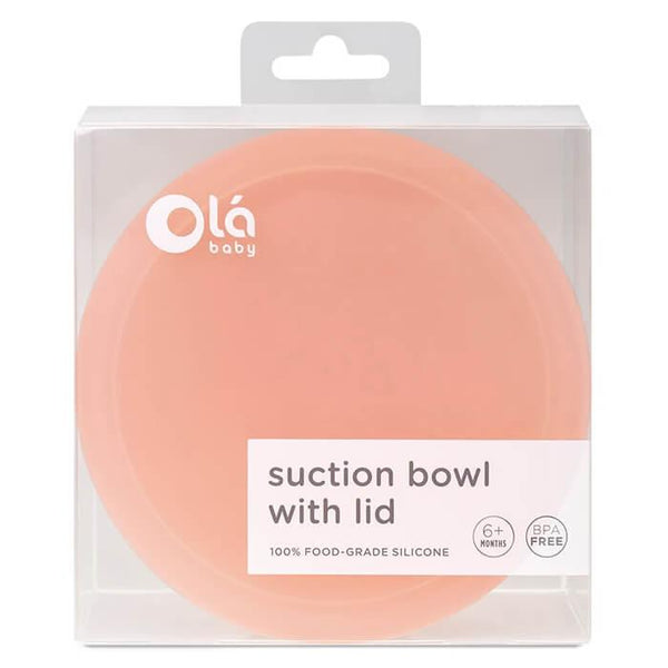 Olababy Silicone Suction Bowl with Lid - Lemon--Hello-Charlie