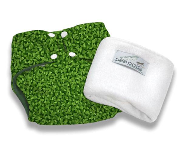 Pea Pods One Size Nappies-Green Leaves-Hello-Charlie