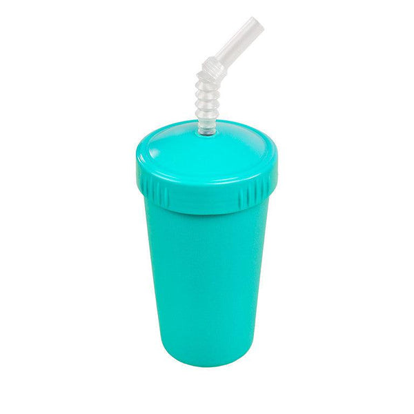Re-Play Straw Cup with Reusable Straw-Aqua-Hello-Charlie