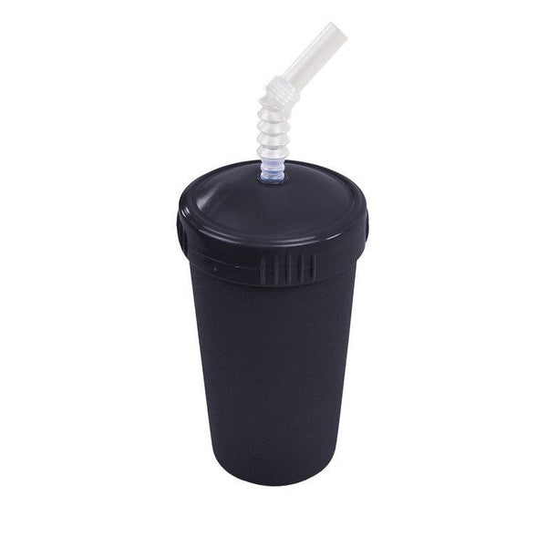 Re-Play Straw Cup with Reusable Straw-Black-Hello-Charlie