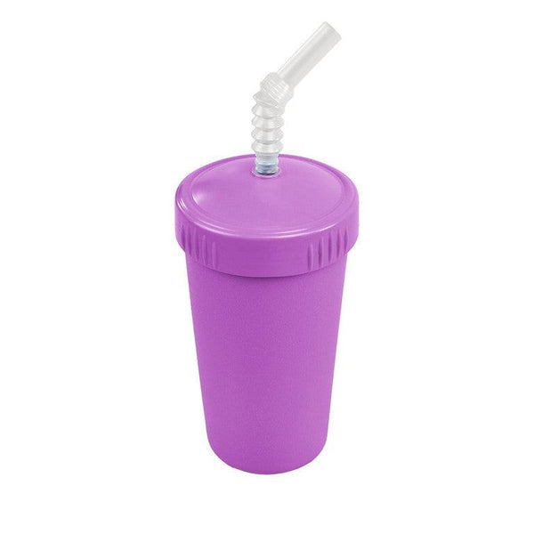 Re-Play Straw Cup with Reusable Straw-Purple-Hello-Charlie