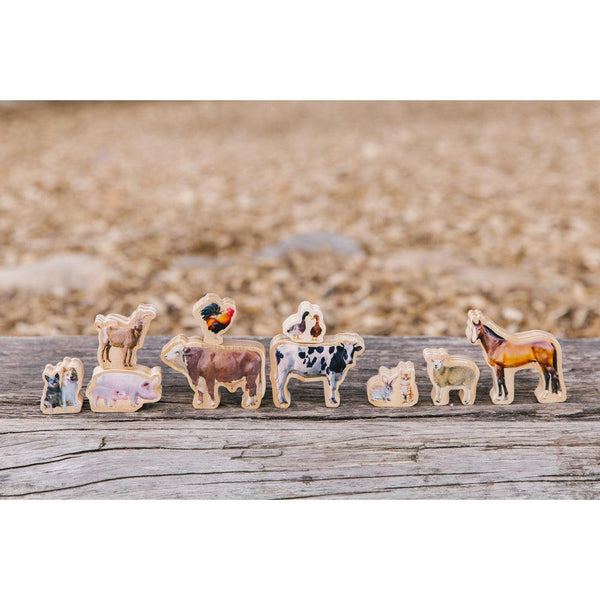 The Freckled Frog Wooden Farm Animals--Hello-Charlie