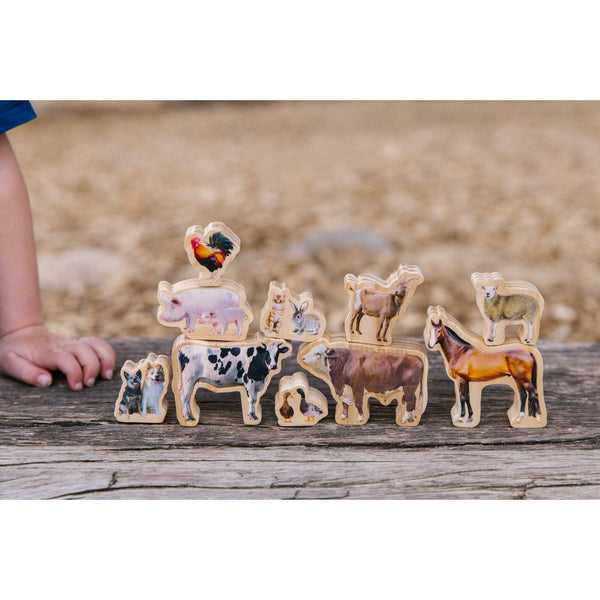 The Freckled Frog Wooden Farm Animals--Hello-Charlie
