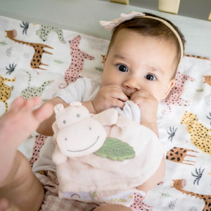Tikiri Organic Baby Comforter & Teether - Hippo--Hello-Charlie
