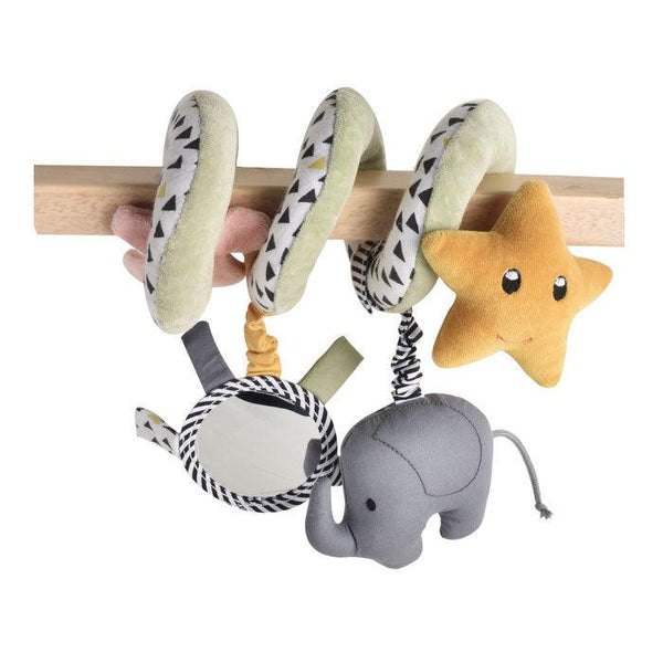 Tikiri Organic Elephant Spiral Pram Toy--Hello-Charlie