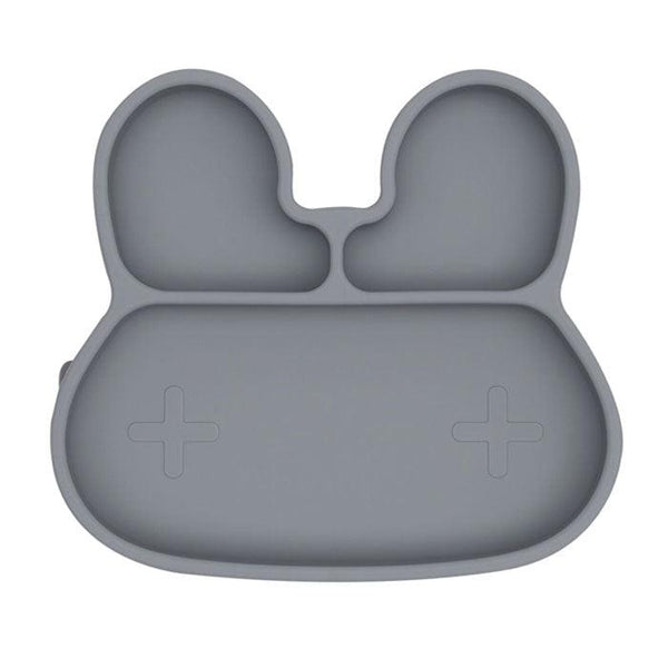 We Might Be Tiny Bunny Stickie Plate - Grey--Hello-Charlie