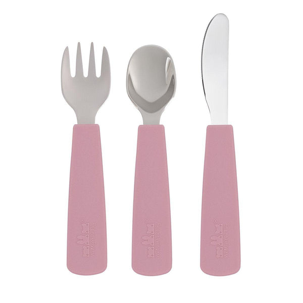 We Might Be Tiny Feedie Cutlery Set for Toddlers - Dusty Rose--Hello-Charlie