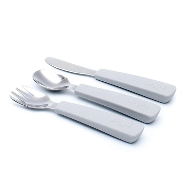 We Might Be Tiny Feedie Cutlery Set for Toddlers - Grey--Hello-Charlie