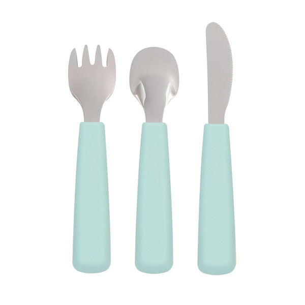We Might Be Tiny Feedie Cutlery Set for Toddlers - Minty Green--Hello-Charlie