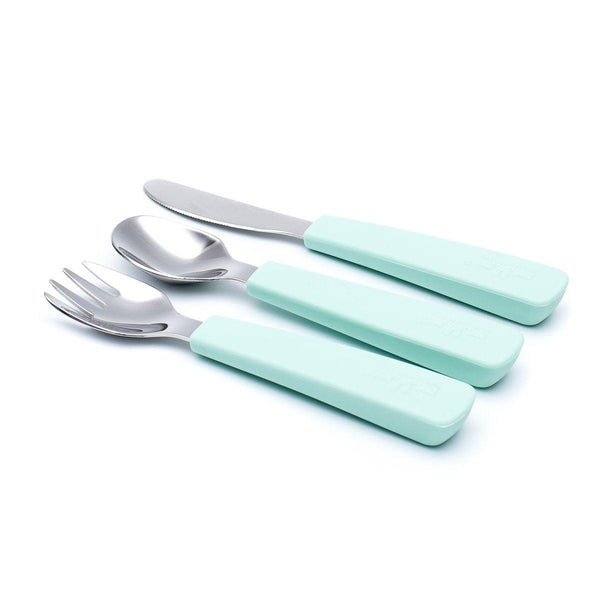 We Might Be Tiny Feedie Cutlery Set for Toddlers - Minty Green--Hello-Charlie