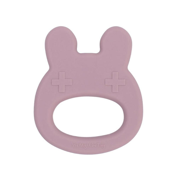 We Might Be Tiny Silicone Baby Teether - Bunny-Dusty Rose-Hello-Charlie