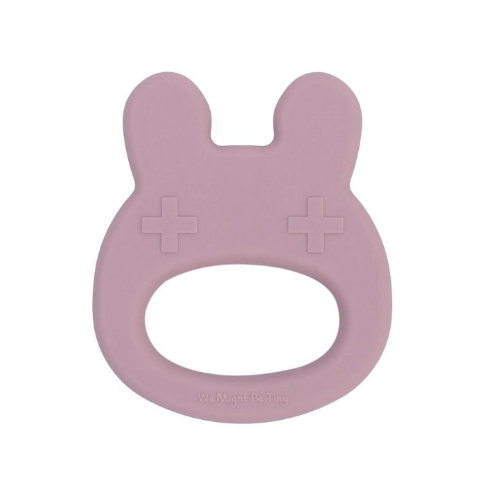 We Might Be Tiny Silicone Baby Teether - Bunny-Dusty Rose-Hello-Charlie