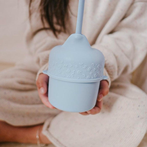 We Might Be Tiny Sippie Lid & Mini Silicone Straw - Powder Blue--Hello-Charlie