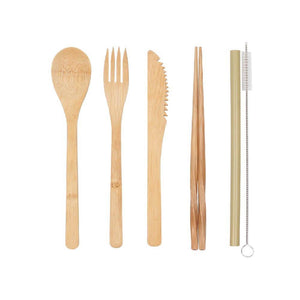 White Magic Eco Basics Bamboo Cutlery Set--Hello-Charlie